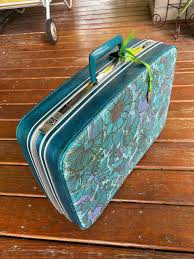 Vintage 1960s-70s Rare Samsonite Fashionaire Teal, Green&gold Floral Faux Leather Suitcase//mod Flower Power Suitcase//hippie Print//has Key - Etsy New Zealand