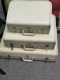 Taperlite Vintage White Luggage Set Three (3) Pieces ...