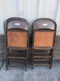 Set of 4 Vintage Folding Metal School Chairs with plywood ...