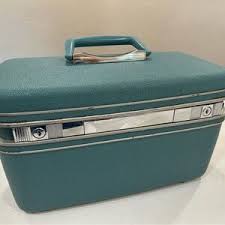 Samsonite | Storage & Organization | Vintage Samsonite Silhouette Hard Shell Train Makeup Travel Case Blue With Tray | Poshmark