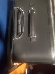 Tumi Alpha Extended Handle Black Leather Roller Lockable ...