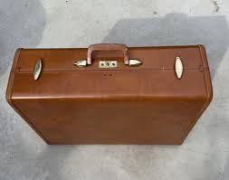 Vtg Samsonite Luggage Hard Shell Case Train Suitcase ...