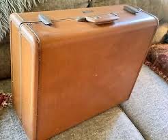 Vintage Schwayder Bros Samsonite Brown red Suitcase ...