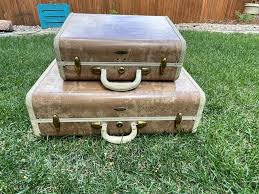 1950s vintage samsonite luggage set 2 - no keys- worn ...