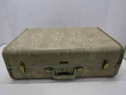 OLD VINTAGE OFF WHITE SAMSONITE LUGGAGE TRAIN CASE TRAVEL BAG SUITCASE | eBay