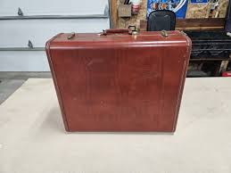 Vtg Samsonite Luggage Suitcase Briefcase Hard Shell Side Red ...