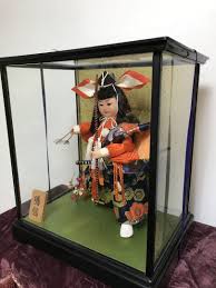 Shogun Kabuto May Doll, String-Pulling Samurai Doll in Glass ...