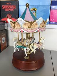 1992 SAN FRANCISCO MUSIC BOX COMPANY 4 HORSE CAROUSEL ...