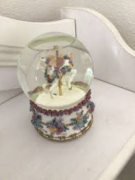 Vtg San Francisco Music Box Company CAROUSEL SNOWGLOBE Plays ...