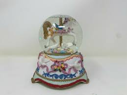 Herco Musical Snow Globe Carousel Waltz 11908 Richard Rogers ...