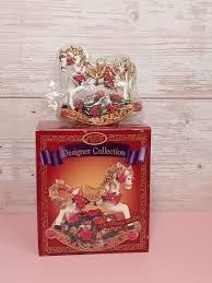 San Francisco Music Box Co White Rocking Horse Christmas ...