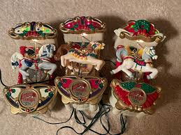 Vintage 1993 Mr Christmas Carousel Ornaments Horses AC ...