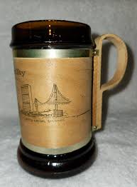 Vintage New York City Beer Mug Tankard Stein Wood Handle ...