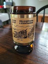 VINTAGE San Francisco Souvenir Mug Amber Brown Glass ...