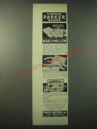 1948 Parker Brothers Games Ad - Make-a-Million, Monopoly, Ca