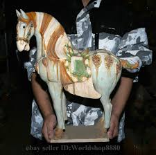 19.2" Old Chinese Marked Tangsancai Pottery 12 Zodiac Year ...