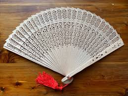 Vintage Antique Die-Cut Wood Fan from Japan - mid-1950s | eBay