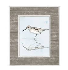 24" x 20" Gray Sandpiper Framed Print Under Glass - Wilford ...