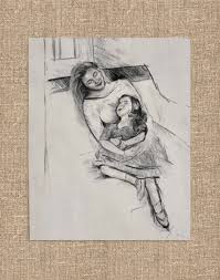 Mothers Adoring Love' Charcoal Sketch Original (After ...
