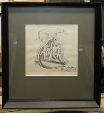 Federico Cantu 1946 Modernist Etching of Virgin Mary ...
