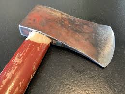 Vintage Hatchet Red Wooden Handle | eBay