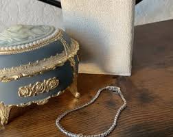 Eileen Pale Green Pearl Charm Tennis Bracelet - Etsy