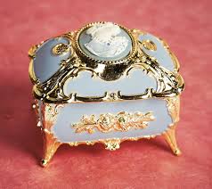 Powder Blue Cameo Music Box