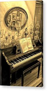 Oil Lamps On Piano Acrylic Print by Priscilla Huber - Fine ...
