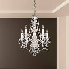Arlington 24"H x 20.5"W 4-Light Crystal Chandelier in Silver ...