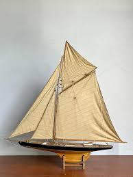 Vintage Boho Sailboat Scale Model | Chairish