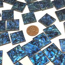 3/4" Blue and Green Van Gogh Stained Glass Mosaic Tiles - Etsy
