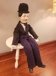 Vintage Collectible Charlie Chaplin 24" Porcelain Doll Cloth ...