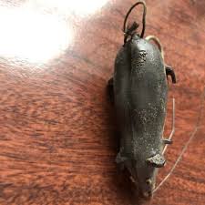 Vintage P&K Pachner & Koller Hard Rubber Swimming Mouse Weedless Lure | eBay