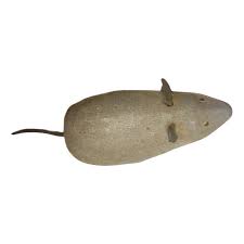 Vintage Metal and Plastic Mouse Figurine | Chairish