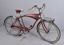 Red Schwinn Men's Bicycle w/ Hand Brakes, 1950's | Weekly ...