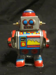 MS235 Silver Tin Toy, Wind-Up, Collectible Robot w/ Key & Original Box! | eBay Australia
