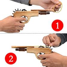 2 Pcs Wooden Rubber Band Gun Kids Outdoor ... - Amazon.com