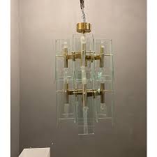 Mid-Century Architectural Chandelier by Sciolari | Chairish