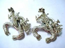 RARE Vintage PAIR OF RED ENAMEL CRABS with MOVABLE CLAWS RHINESTONE SCATTER PINS | eBay