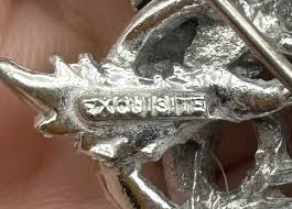 Vtg EXQUISITE THISTLE BASKET Brooch Pin Scottish Silver Tone Purple Rhinestone | eBay