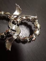 Amazing Vintage Coro Signed Blue Rhinestone Silver Tone Brooch | eBay