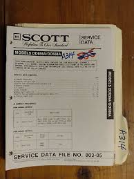 Scott dd656a dd688a service manual original repair book ...