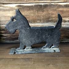 Antique cast iron scottie dog shoe/boot scrapper | eBay