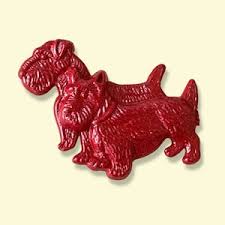 Genuine Vintage Red Old Plastic Scottie Dog Brooch - Made in U.S.A - Etsy