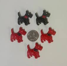 Last 1 - 5 Piece Set RED & Black SCOTTY DOG Resins - Oh My Gosh Goodies - Etsy