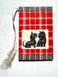 1920's Bridge Tally Scotty Dogs and Plaid | eBay