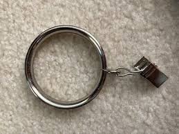 Chrome Clip-on 2" Curtain Drapery Rings, 7 per pack | eBay