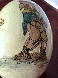 Joan & David de Bethel ? Signed Papier Mache Egg Illustrated ...