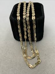 BEAUTIFUL Solid 14K Tricolor Gold Diamond Cut VALENTINO ...