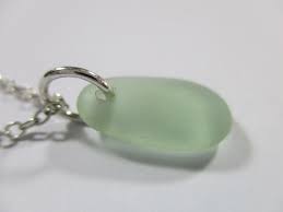 Buy GENUINE SEA GLASS Necklace Sterling Silver Flawless Green Seafoam Real Surf Tumbled Natural Greek Beach Seaglass Pendant Jewelry N 455k Online in India - Etsy